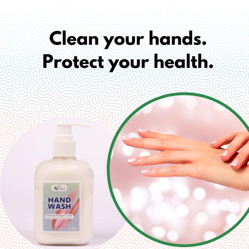 Atrimed Plant Science Hand Wash  Tender Mango Leaves Aroma  Leaves your Hands Feeling Soft  Supple  Contains Aloe Vera Neem  Turmeric  Removes Dirt Grime  Bacteria  225ml - Image 5