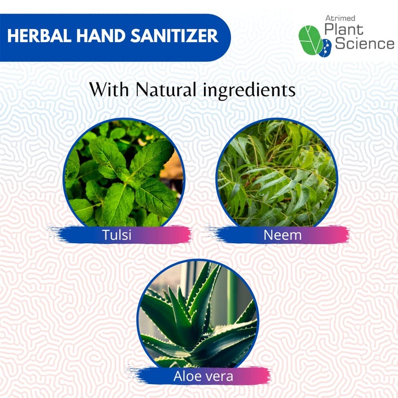 Atrimed Plant Science Hand Wash  Tender Mango Leaves Aroma  Leaves your Hands Feeling Soft  Supple  Contains Aloe Vera Neem  Turmeric  Removes Dirt Grime  Bacteria  225ml - Image 4