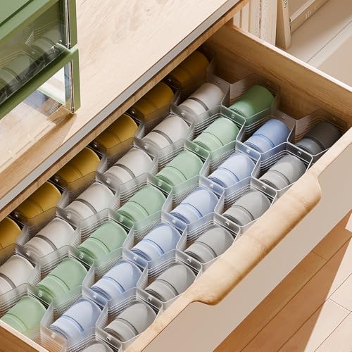 Kocuos Honeycomb Separator Adjustable Drawer Organizer Divider for Underwear Belt-Scarf Socks Organizer (White(1pc)) - Image 3