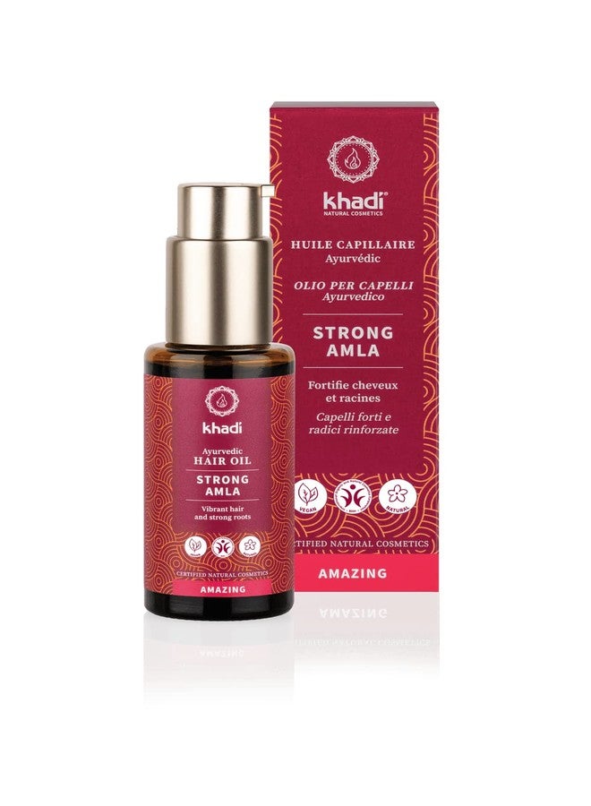 khadi STRONG AMLA hair oil, 100% natural, herbal, vegan, promotes growth, prevents hair loss & gray hair, strengthens roots, silicone-free, Ayurvedic hair care, organic beauty 1.69oz - Image 2
