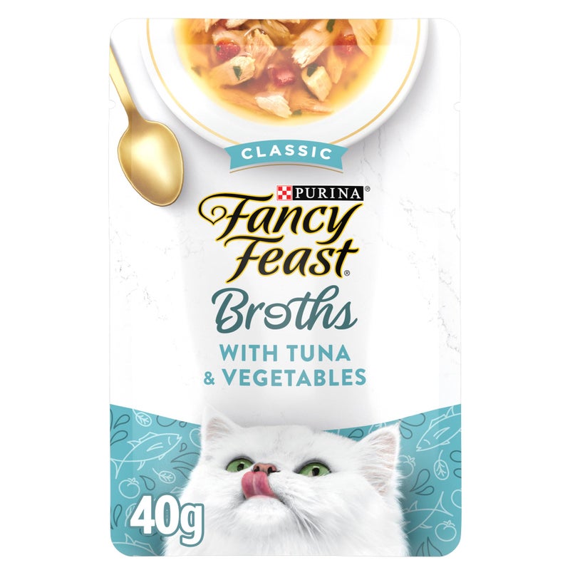 Fancy Feast Purina Fancy Feast Lickable Wet Cat Food Broth Topper Classic Complement Tuna and Vegetable - (Pack of 16) 1.4 oz. Pouches - Image 3