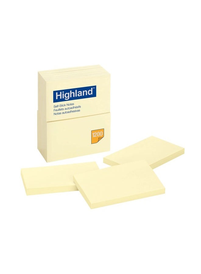 Sticky Notes, 3 x 5 Inches, Yellow, 12 Pack (6609)