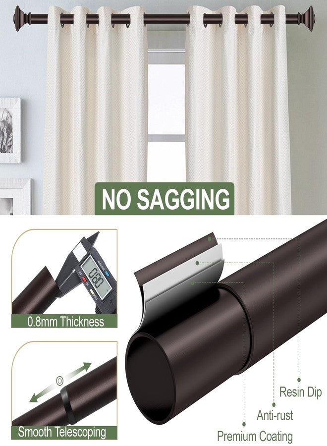 BRIOFOX Bronze Curtain Rods for Windows 48 to 84 Inch Heavy Duty Adjustable Length 1 Inch Diameter Window Curtain Rods for Indoor Ourdoors With Classic Square Finials - Image 3