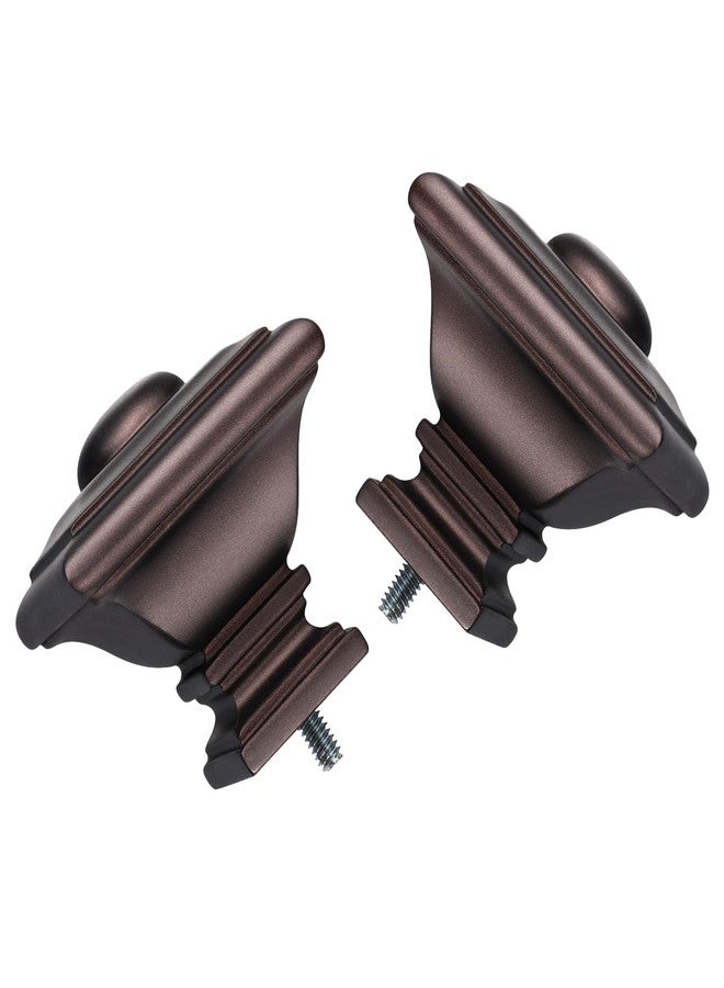 BRIOFOX Bronze Curtain Rods for Windows 48 to 84 Inch Heavy Duty Adjustable Length 1 Inch Diameter Window Curtain Rods for Indoor Ourdoors With Classic Square Finials - Image 5
