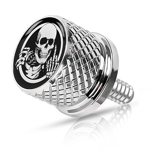 MOCODUO Motorcycle Stainless Knurled Fender Rear Seat Bolt Screw 1/4"-20 Thread for Harley Davidson Touring Sportster Softail Dyna CVO Fatbob Electra Glide Street Glide 1996-2025 Chrome - Image 1