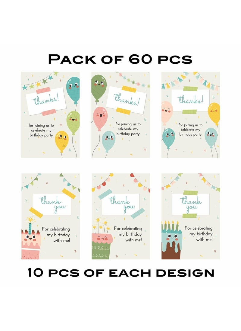 Bookworm Bookworm Thank You Gift Cards & Tags | Pack of 60 for Birthday Return Gifts (Pack of 60)  - Image 2