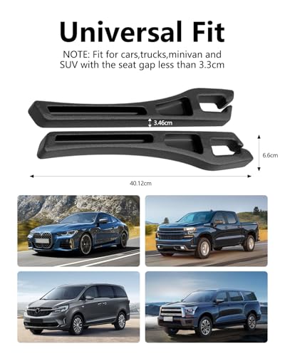 FOLUMAD Car Seat Gap Filler 2 Pack, Soft Foam Multifunctional Seat Side Gap Filler with Organizer, 2 in 1 Seat Crevice Blocker Stop Things from Dropping, Universal Vehicle Interior Accessories Black - Image 2