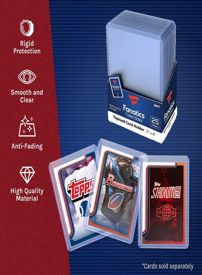 Fanatics Collectibles 35pt 3x4 Top Loaders, 25 Count - Standard Size Clear Rigid Card Holders for Trading Card Protection - Image 3