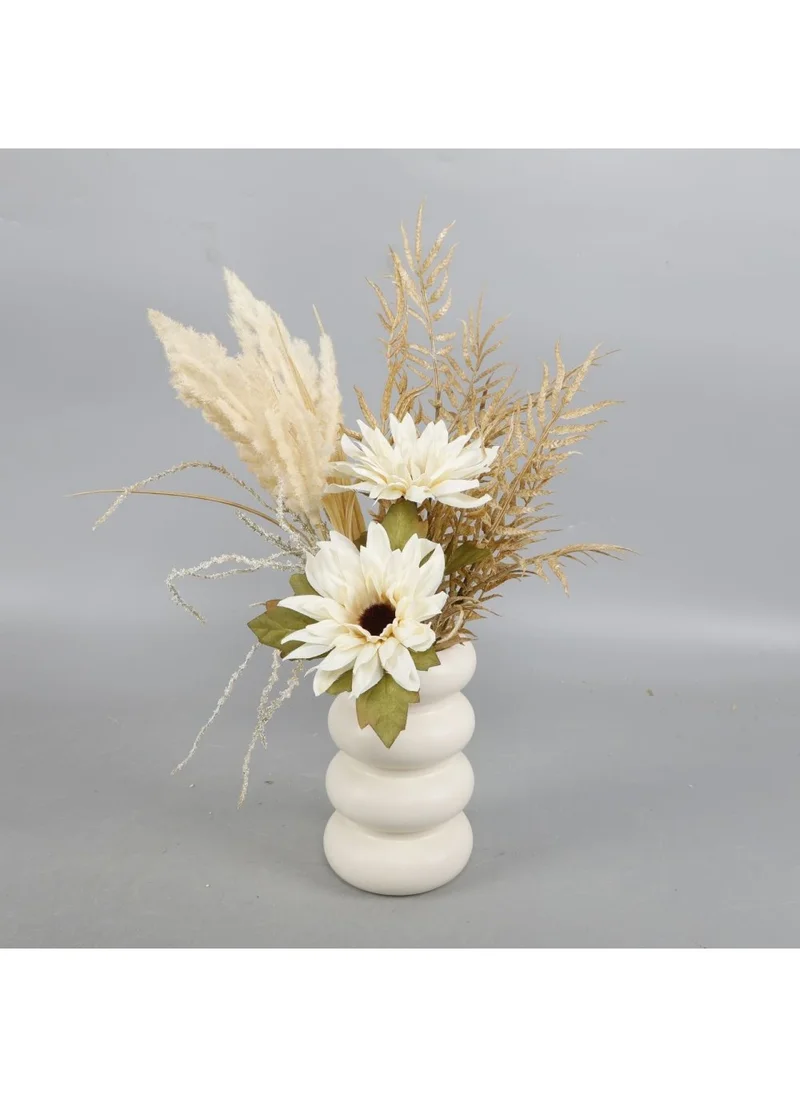 DANUBE HOME Radiant Indoor Flower In Vase White 20.32X20.32X43.18Cm (Fa2491)