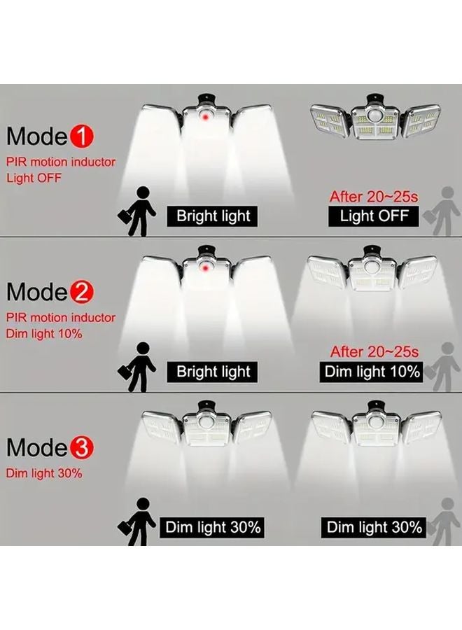Solar Outdoor Light With Motion Sensor 182 LED IP65 Waterproof 3 Modes Remote Control - Image 3
