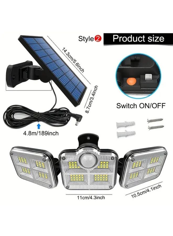 Solar Outdoor Light With Motion Sensor 182 LED IP65 Waterproof 3 Modes Remote Control - Image 5