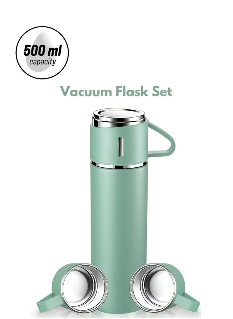 Shopit - Vacuum Insulated Flask Set, Stainless Steel Vacuum Flask Water bottle with Cups - Image 1