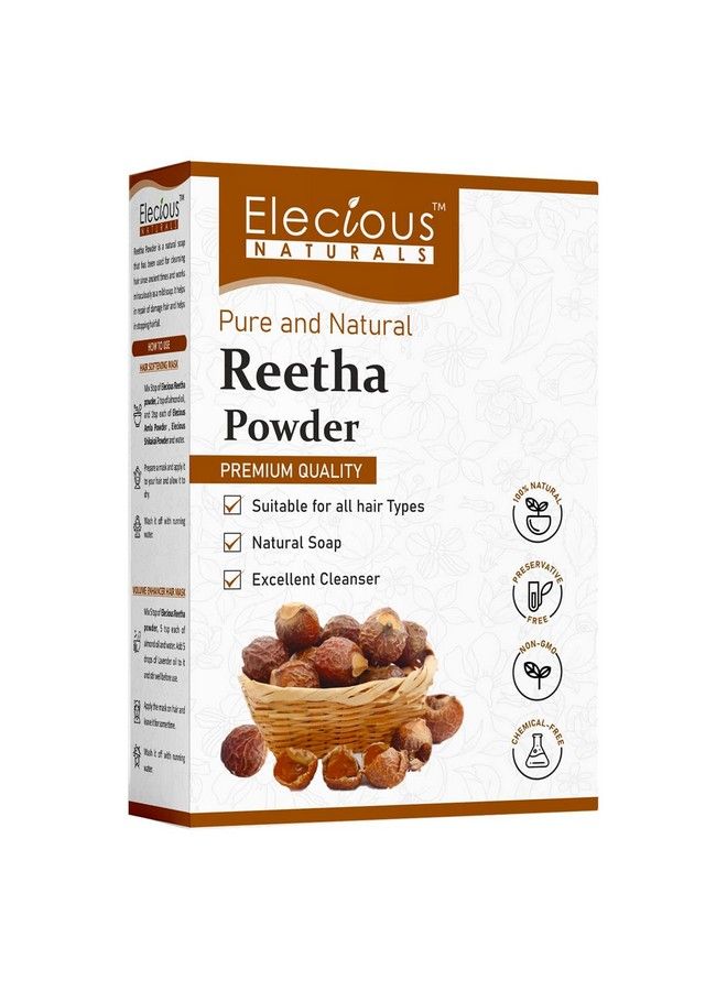Elecious Pure Reetha Powder For Hair Growth (200 Grams) - Image 1