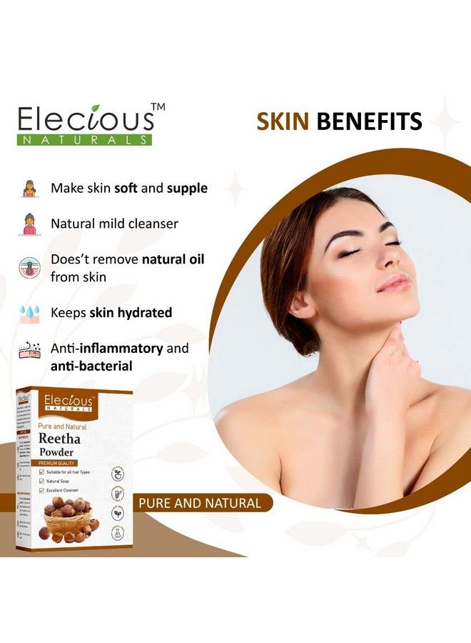 Elecious Pure Reetha Powder For Hair Growth (200 Grams) - Image 5