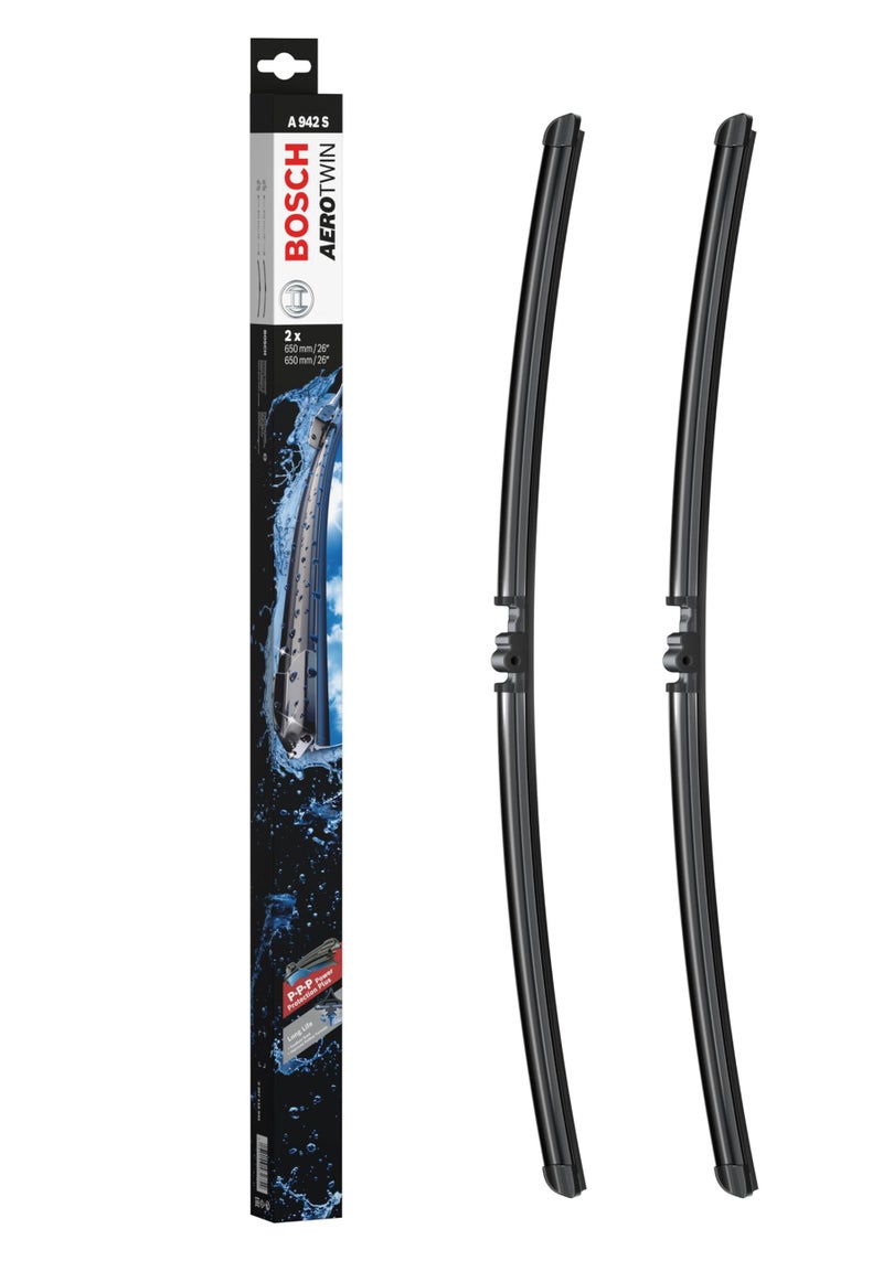 BOSCH 3397118942 Aerotwin Original Equipment Replacement Wiper Blade - 26"/26" (Set of 2) Side Lock 19mm - Image 1