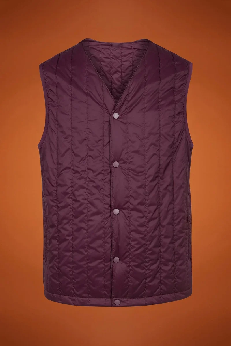 Doppelganger Men's regular fit padded gilet - Bordeaux