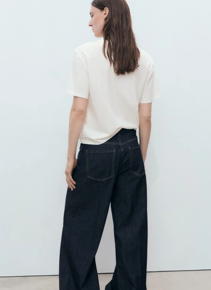 MANGO Embroidered Cotton T-Shirt