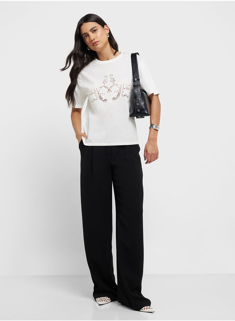 MANGO Embroidered Cotton T-Shirt  - Image 4