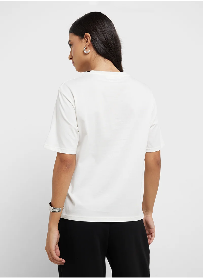 MANGO Embroidered Cotton T-Shirt
