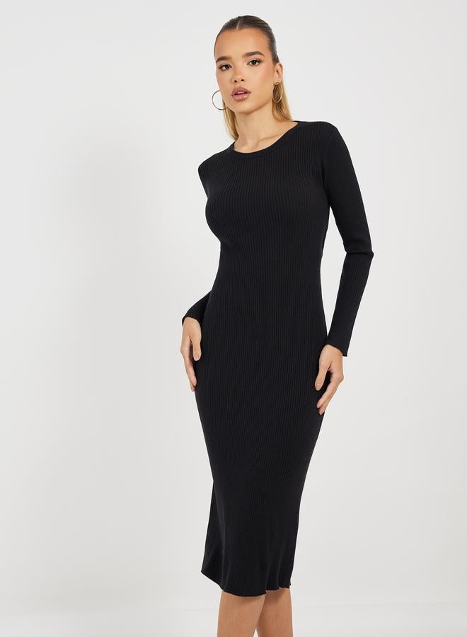 Styli Ribbed Bodycon Dress - Image 2