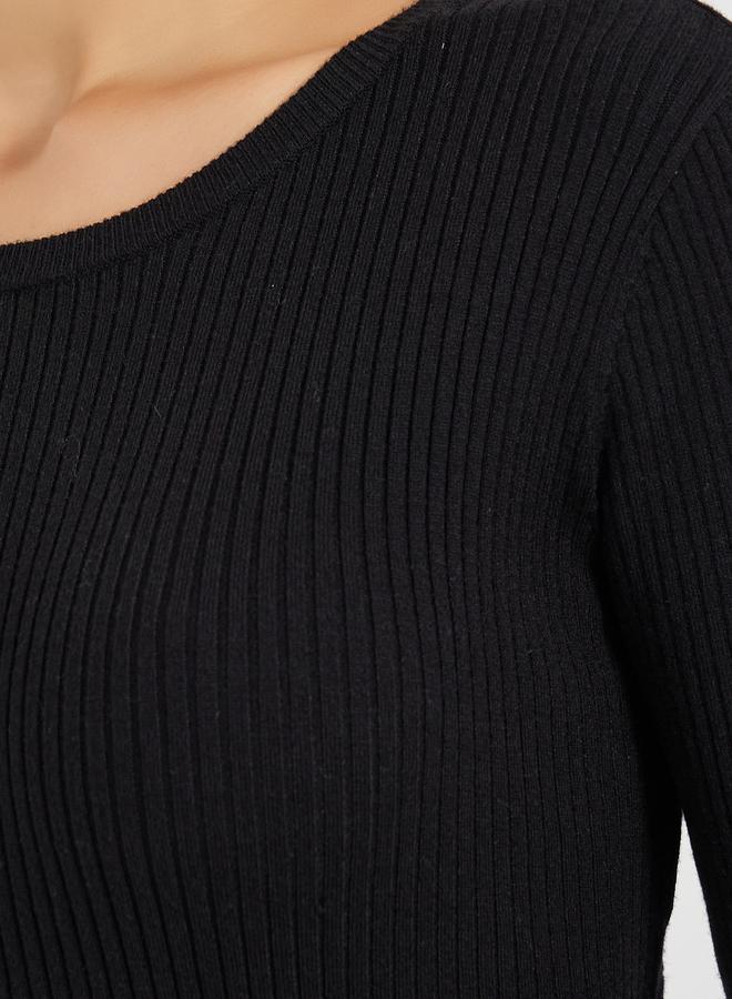 Styli Ribbed Bodycon Dress - Image 3