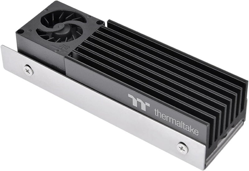 Thermaltake MS1 M2 2280 SSD Cooler Heatsink with 8000 RPM Micro Blower Fan CLO043AL02BLA - Image 1