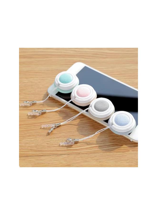 Macaron Mobile Phone Screen Wipes, Lens Wipe Glasses with Portable Keychain, Brush Key Pendant for Mobile Computer Electronic Devices Phone Screen Cleaner (8PCS)  - Image 2