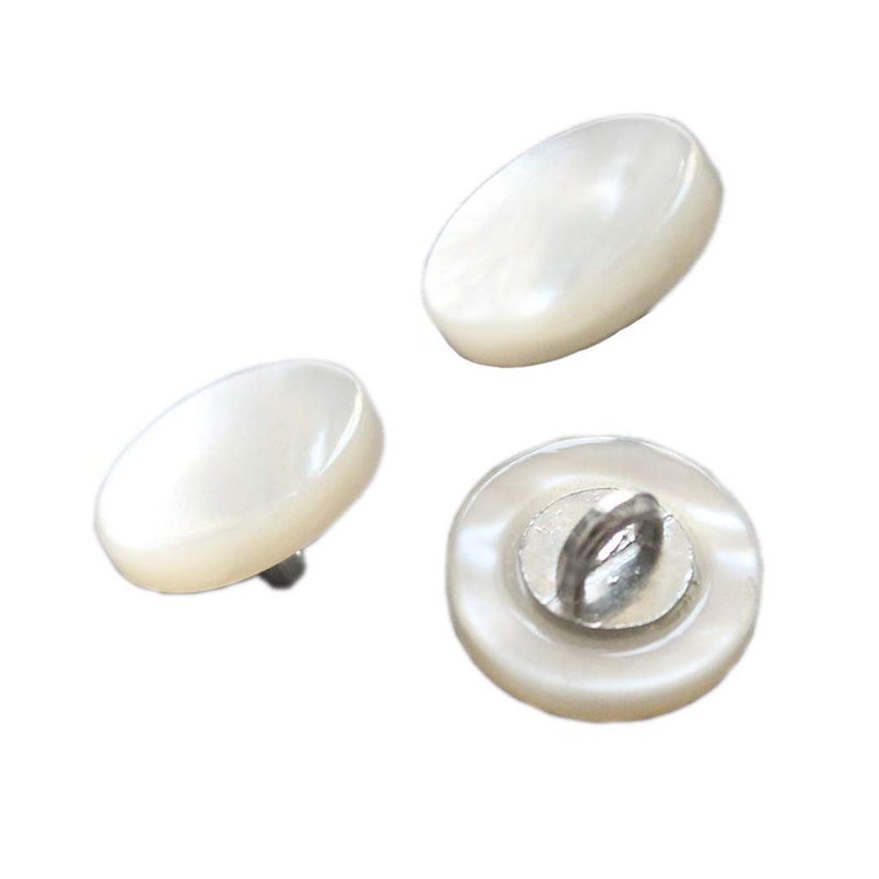 YaHoGa 10PCS 12mm (1/2 inch) Genuine White Mother of Pearl MOP Buttons Bulk White MOP Buttons with Shank for Clothes Suits Coats Sweaters - Image 5