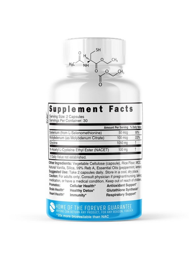 Nature'S Fusions مكمل ن-أسيتيل سيستين إيثيل إستير من ناتشرز فيوجنز - 20x أكثر توافر حيوي - مكمل مضاد للشيخوخة من الجلايسين ون-أسيتيل سيستين إيثيل إستير، يعزز الجلوتاثيون - عبوة من 2-120 حبة - Image 2