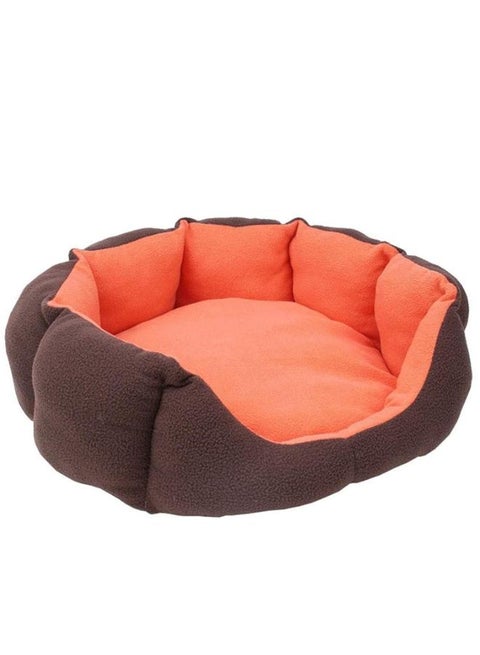عش كلب مدور قطن – سرير مريح قابل للعكس للقطط والكلاب الصغيرة