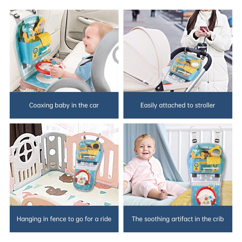 Caterbee Baby car seat Toys with Steering Wheel Center for Long Journeys (Car) - Image 4