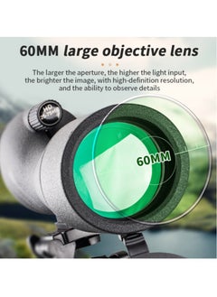 Generic Spotting Scope, Powerful Monocular Zoom Telescope, High Definition Waterproof Scope, High Magnification Telescope For Bird Watching Hunting Target, (1pc, Monocular With Tripod And Clip)  - Image 3