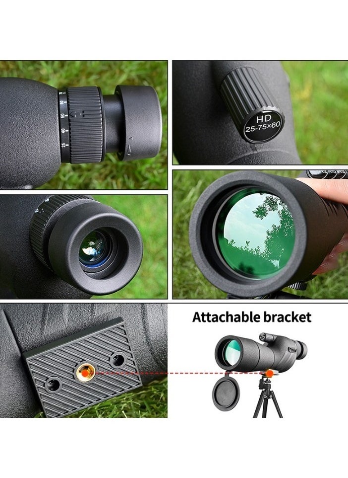 Generic - Spotting Scope, Powerful Monocular Zoom Telescope, High Definition Waterproof Scope, High Magnification Telescope For Bird Watching Hunting Target, (1pc, Monocular With Tripod And Clip) - Image 1