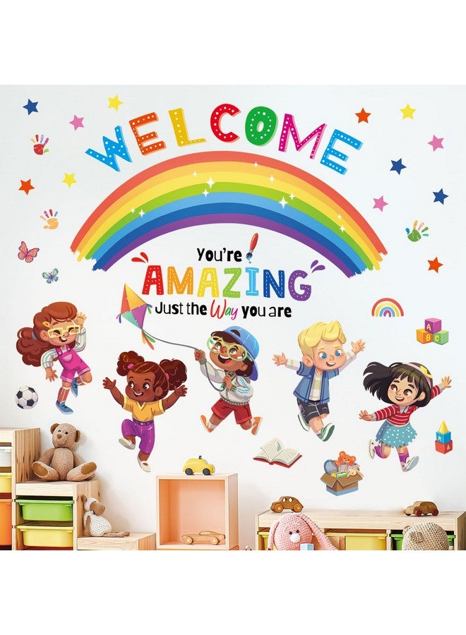 DECOWALL SG2-2403 Kids Play Corner and Quotes Wall Stickers Decals Reading Room ABC Décor Classroom Playroom Library Nursery Peel and Stick Removable Baby Boys Girls Decorations School Inspirational - Image 1