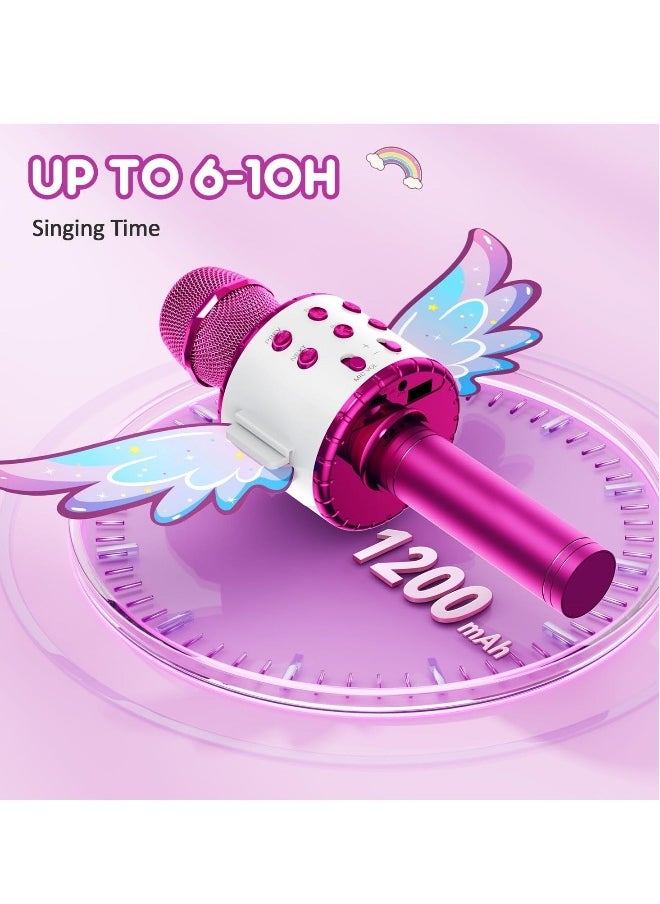 Generic - Unicorn Pink Microphone for Kids ,Perfect kids microphones for singing,Portable Wireless Karaoke Machine toy for Birthday Gift for 2 3 4 5 6 7 8 9 10 Years Old Wireless - Image 1