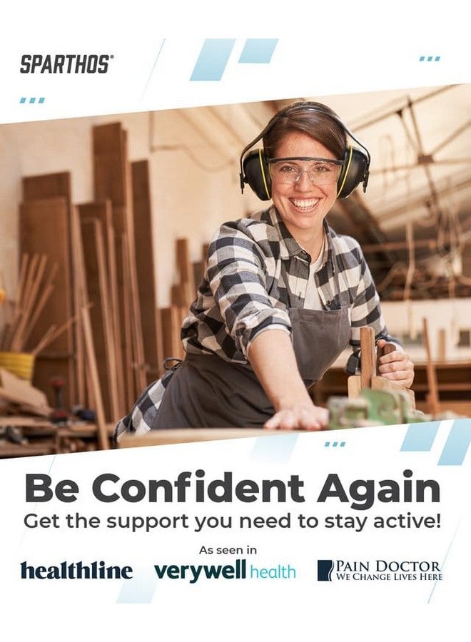 Sparthos Back Brace for Lower Back Pain - Immediate Relief from Sciatica, Herniated Disc, Scoliosis - Breathable Design With Lumbar Support Pad - For Home & Lifting At Work, For Men & Women - (Pink-M) - Image 2