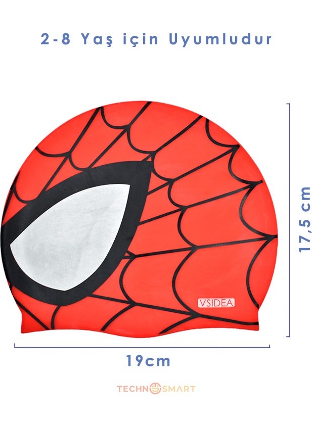 Technosmart Children's Pool Swim Cap Silicone Flexible Lightweight Swimming Waterproof  - Image 5
