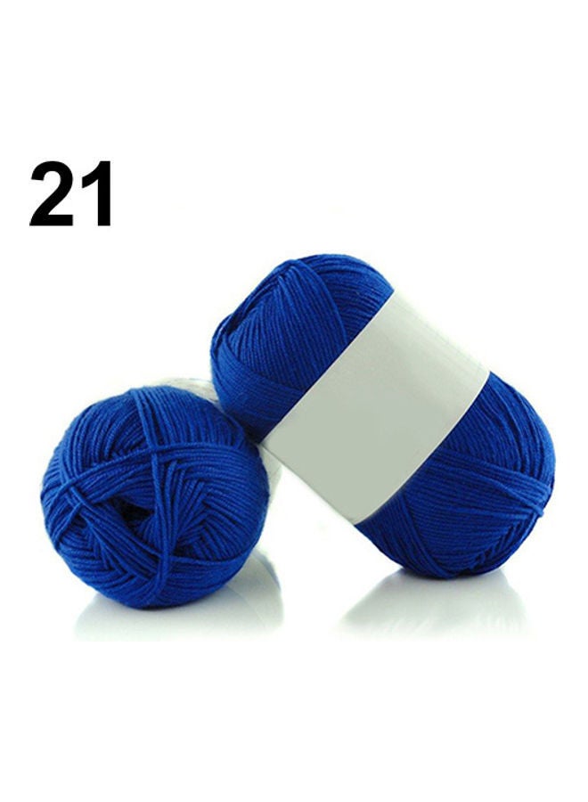 NIBEMINENT 1Pc 50g Per Skein Soft Bamboo Crochet Cotton Knitting Baby Knit Wool Yarn #21 Sapphire Blue 20*10*20cm - Image 1
