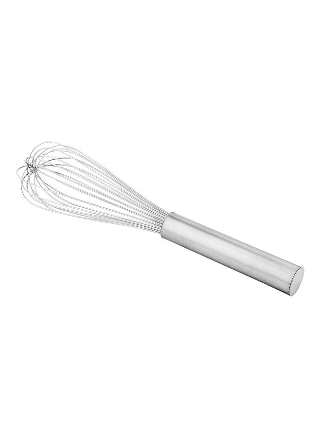 Restaurantware Met Lux 12 x 2.5 x 2.5 Inch Baking Whisk, 1 Piano Whisk With Ergonomic Handle - Dishwashable, Won't Corrode, Stainless Steel Whisk, For Whipping, Baking, Or Cooking - Image 1