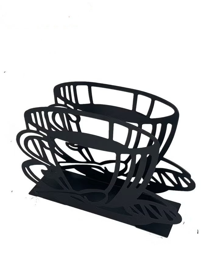 General Coffee Filter Paper Holder, Metal Coffee Filter Paper Container Counter Rack for Fan Shape, T Shape, Square Paper Filters for Home Kitchen Restaurant Picnic Party Wedding  - Image 2