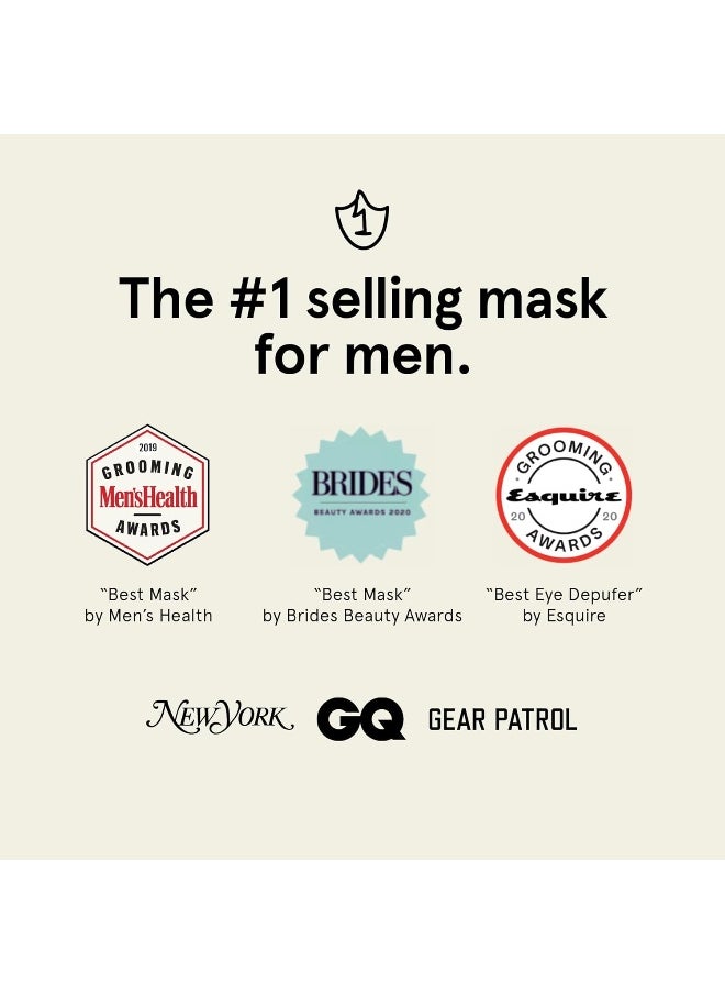 JAXON LANE - Bro Mask: Korean Face Mask For Men | 2 Pc. Hydrating Anti Aging Sheet Masks Contains Vitamin C, Vitamin E, Hyaluronic Acid, Hydrolyzed Collagen For Face Care & Acne Treatment (4 Pack) - Image 1