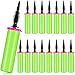 Honoson 16 Pcs Handheld Balloon Air Pump Inflator Air Pump for Balloons 2 Way Dual Action Manual Balloon Inflator for Birthday Party Decoration Exercise Yoga Balls Pool Floats 12 Inch Green and Pink - Image 3
