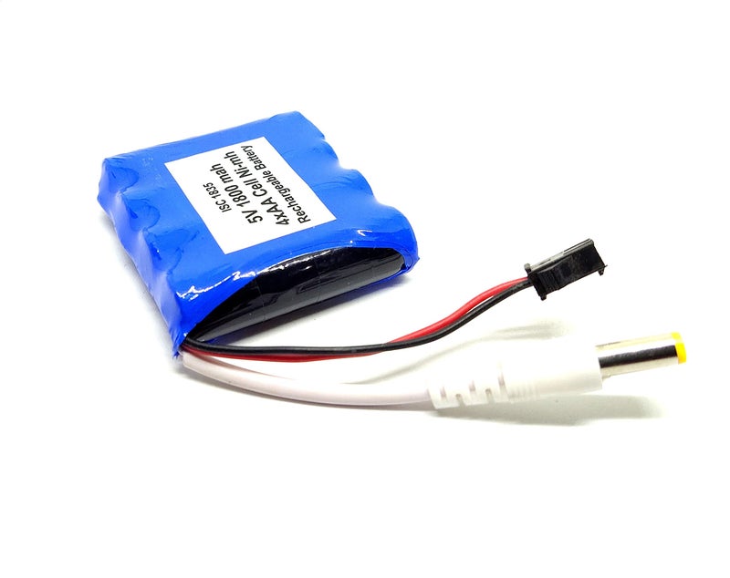 INVENTO 5V 1800 Mah Polymer Ni-Mh Rechargeable 4 Aa Cell Battery Pack with 5. 5Mm Dc Jack Adaptor Port for Uno Toy Car Diy Project - Image 2