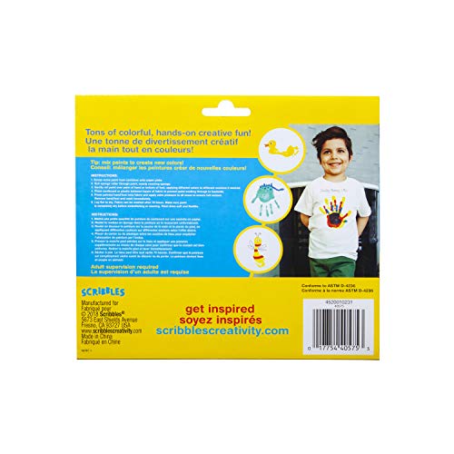 Scribbles Roller Kit, Kid Safe, Permanent Finger Paint, 7 Piece Set, Rainbow - Image 2