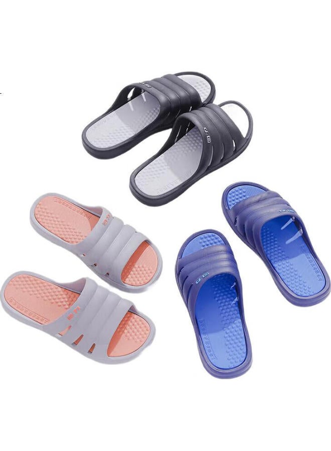 Pull Back Warrior Simple And Versatile Four Seasons Slippers For Men And Women, Couples Indoor Fashion Casual Bathroom Shower Anti-Slip Wear-Resistant One-Piece Slippers Hl0971 Black Size 40 Men'S Slippers - Image 3