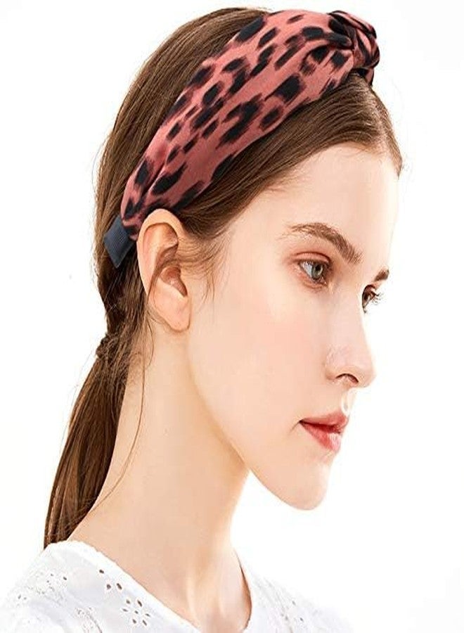 CHIROGRAPHY 5 PCS Knotted Headbands for Women|Leopard Print Womens Headbands Fashion Headbands Non Slip Cheetah Headbands Top Knot Headbands Cute Turban Headbands for Women Girls - Image 3