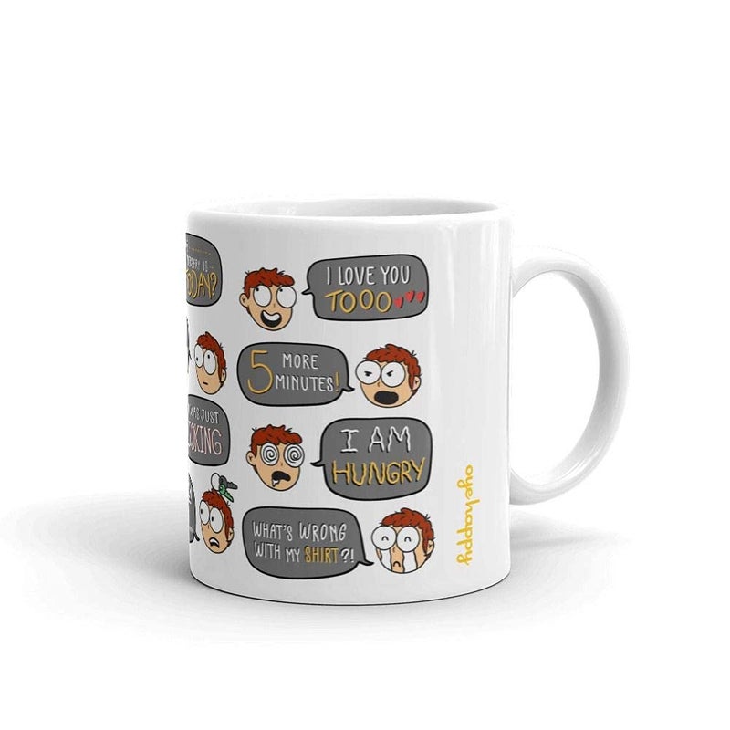 Oye Happy - Great Indian Husband Mug - Romantic Gift for Hubby/Husband on Valentine's Day/Birthday/Anniversary (Ceramic) (Microwavable) (330 ml) - Image 3