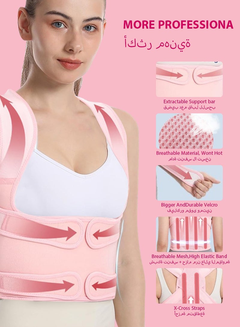 Generic Back Brace and Posture Corrector for Women and Men Back Straightener Posture Corrector Scoliosis and Hunchback Correction Back Pain Spine Corrector Support Adjustable Posture Trainer  S  - Image 5