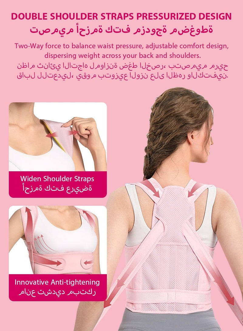 Generic Back Brace and Posture Corrector for Women and Men Back Straightener Posture Corrector Scoliosis and Hunchback Correction Back Pain Spine Corrector Support Adjustable Posture Trainer  S  - Image 4