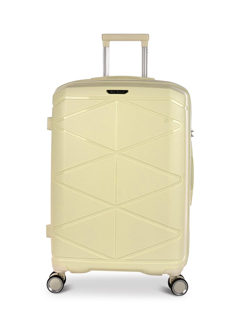 NEW TRAVEL - New Travel Luggage Set, Polypropylene (PP) Material, Trolley Travel Bag with Carry On Cabin and Checked In Sizes, Combination Lock and 4 Doubel Wheels, Size 20/24/28, PP04/3P - Image 1